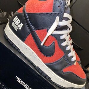 Nike Red and Black High-Top Sneakers